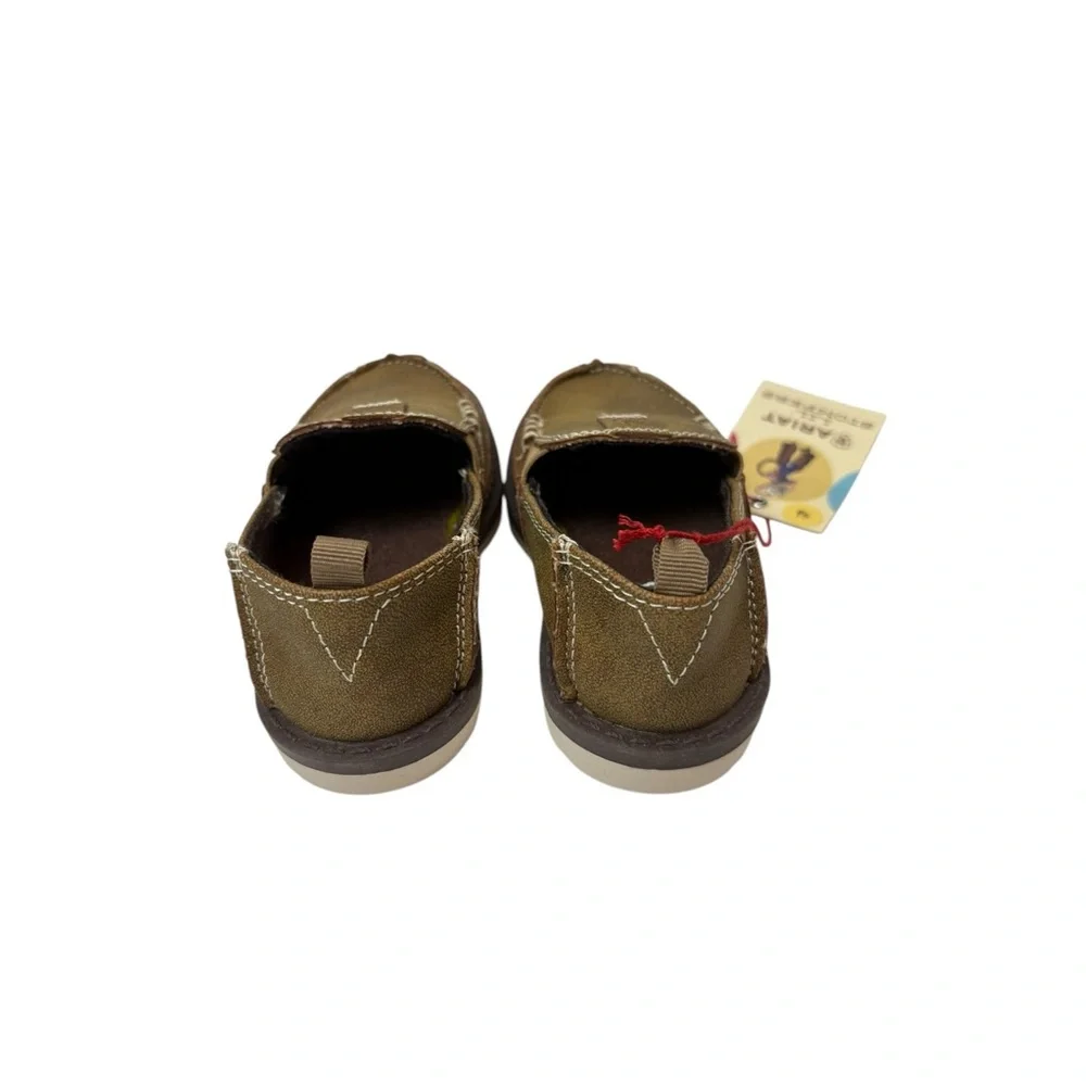 Ariat Toddler Lil'‎ Stompers Buckskin Cruiser Leather Loafers NWT Size 4
